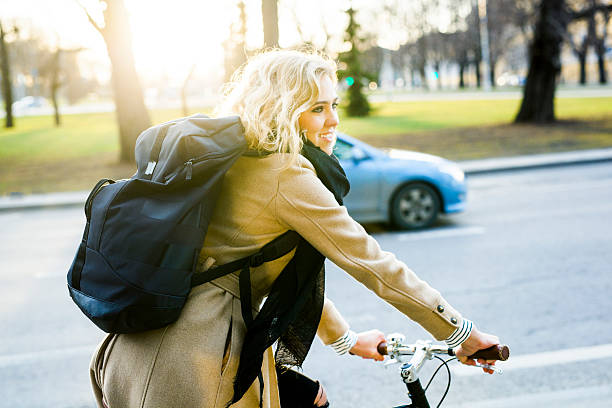 istock Nordic Girl On A Bicycle Ride On Summer Evening 584481254