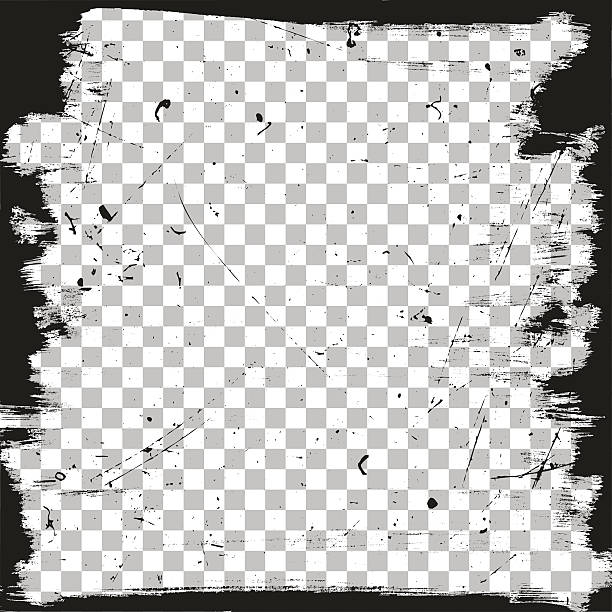 Grunge border template Grunge border template with scratches texture. Vector brush frame background. eraser stock illustrations