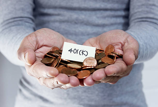 401K retirement plan and bankruptcy stock photo