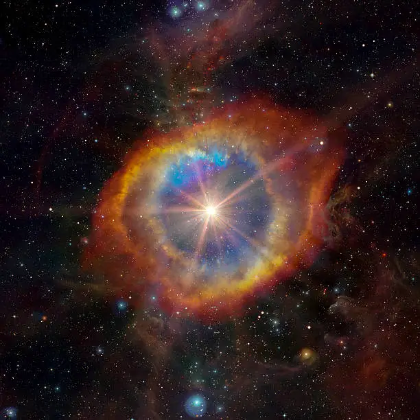 Photo of Stars nebula in space