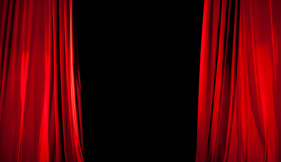 Opening of Red Stage Curtain