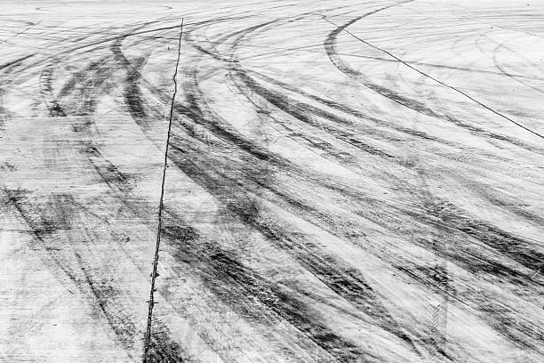 istock Burnout, Drifting Car, Tire Mark 584488586
