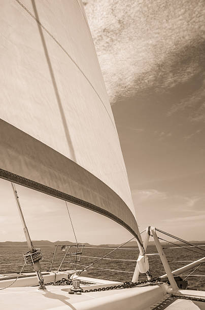 istock Vintage image of Sail against with beautiful sky 584491618