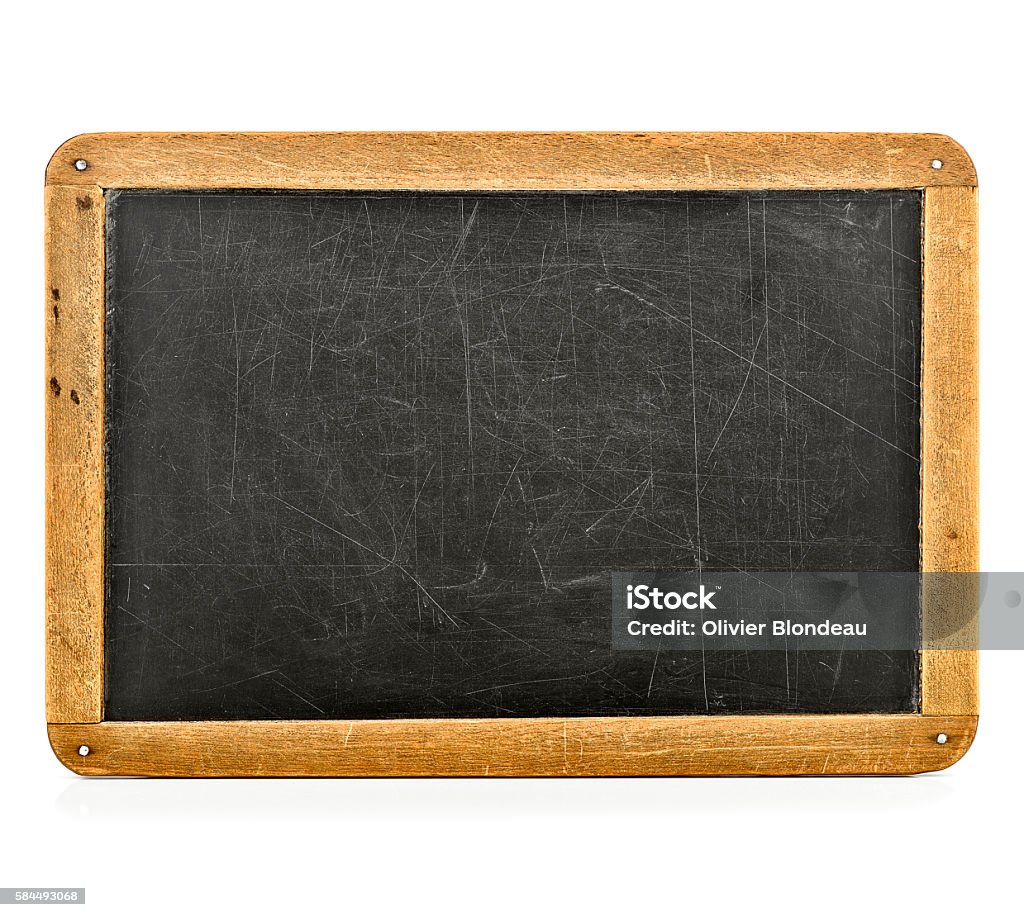 Slate/Blackboard Writing slate.  Chalkboard - Visual Aid Stock Photo