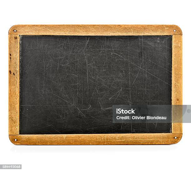 Slate Blackboard Stock Photo - Download Image Now - Chalkboard - Visual Aid, Writing Slate, Cut Out