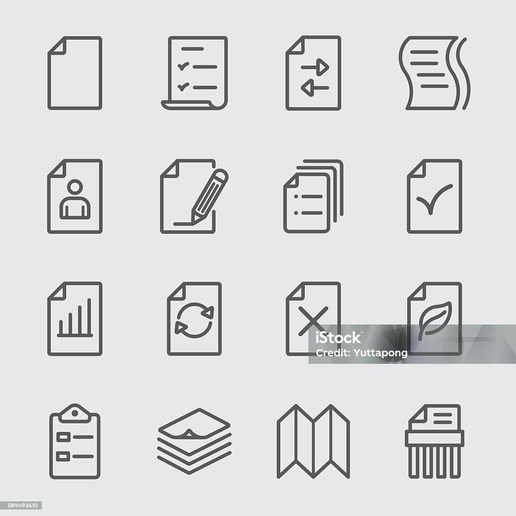 Paper sheet line icon Icon Symbol stock vector