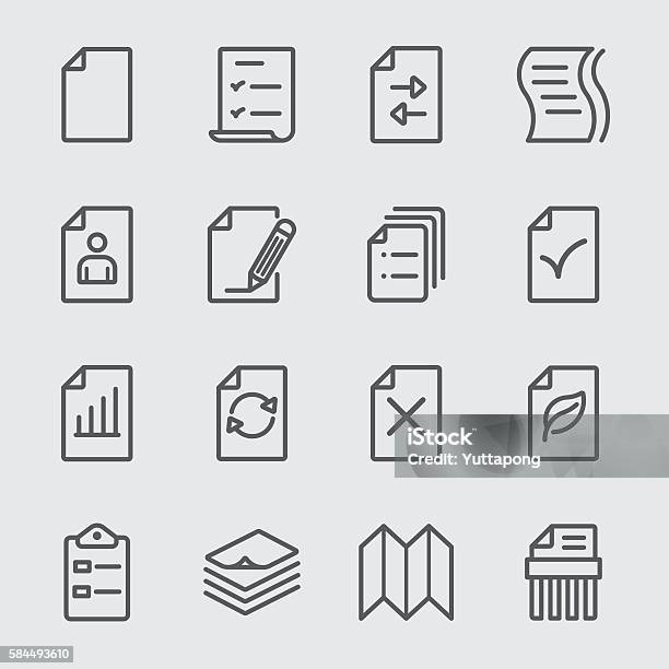 Paper Sheet Line Icon Stock Illustration - Download Image Now - Icon Symbol, Paper, Photocopier