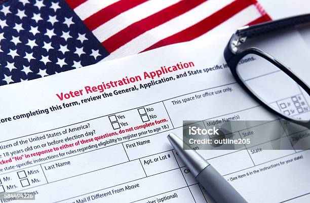 Voter Registration Application Stock Photo - Download Image Now - Voter Registration, Voting, Application Form