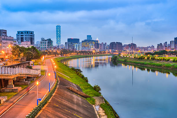 istock Taipei cityscape skyline at night 584497234