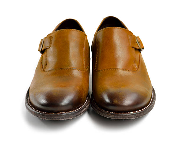 istock Brown leather man shoes 584500688