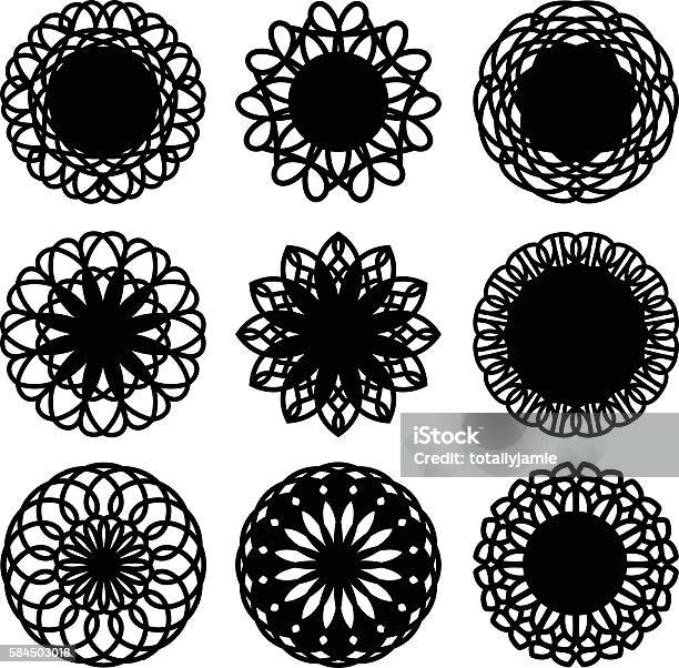 Doily Lace Circle Stock Illustration - Download Image Now - Backgrounds, Circle, Crochet