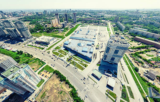 istock Aerial city view. Urban landscape. Copter shot. Panoramic image. 584503304
