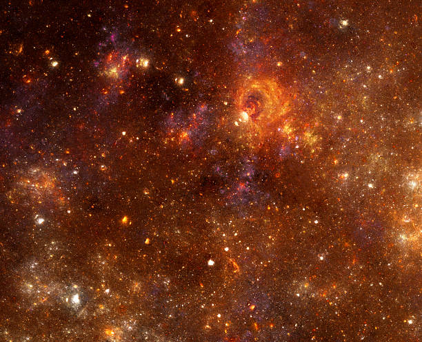 Fiery nebula stock photo