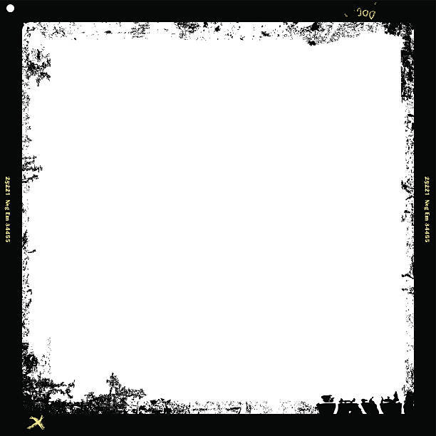 grungy medium format film frame grungy medium format film frame,with free copy space,vector illustration square shape photos stock illustrations