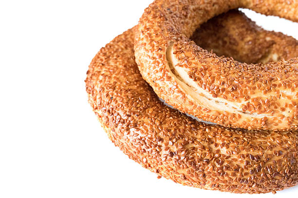 istock Famous turkish bagel (Simit) for breakfast in Turkey 584508556