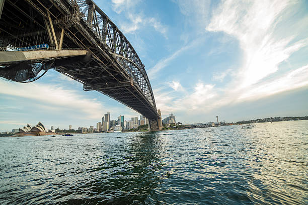 istock View of Sydney harbour from under Sydney harbour bridge, Australia 584510496