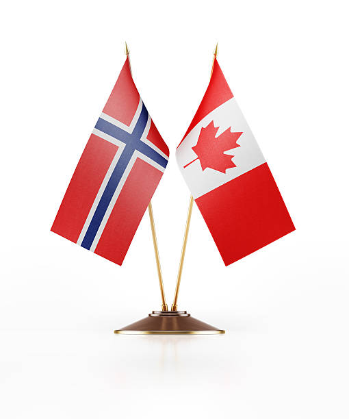 istock Miniature Flag of Norway and Canada 584511084