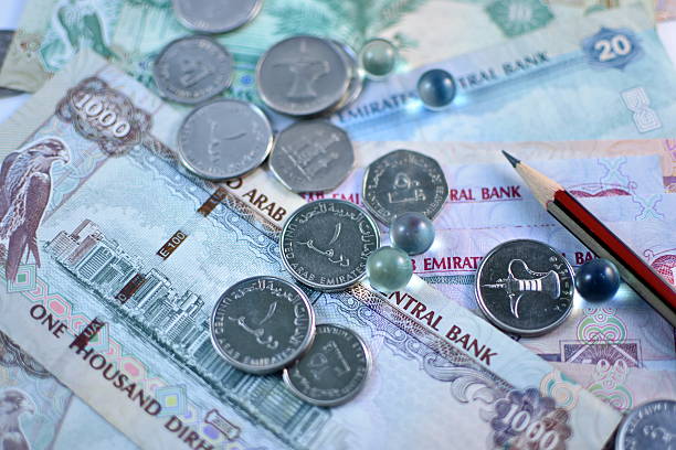 istock Close up Dirhams currency, United Arab Emirates 584511930