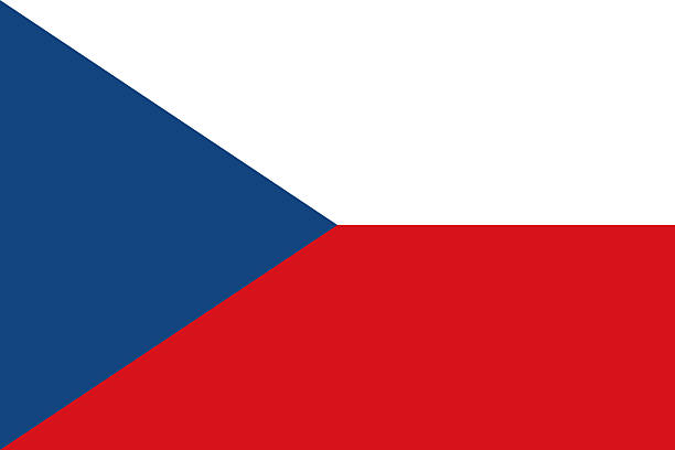 flachflagge der tschechoslowakei - tschechische flagge stock-fotos und bilder