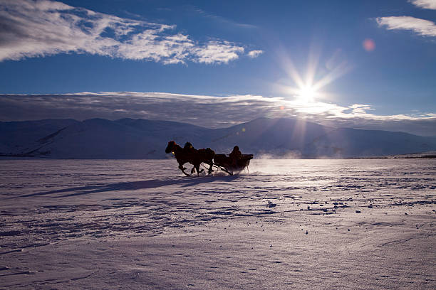 istock Sleigh riding in the snow 584566906