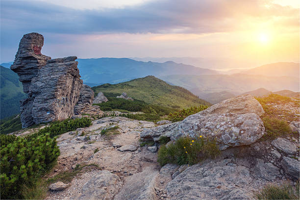 istock Majestic sunset in the mountains landscape. 584566962