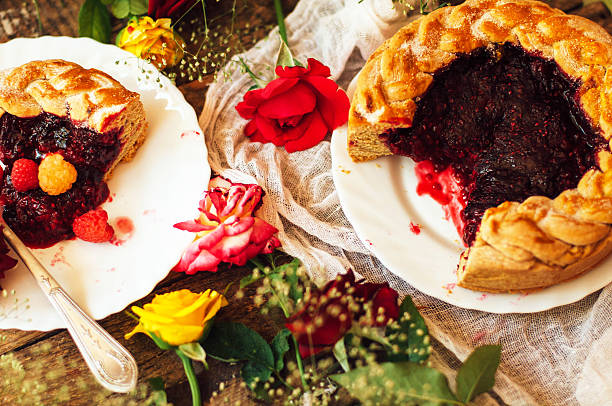 Tart with fresh berries.
