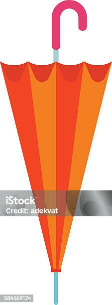 Umbrella Vector Illustration Stock Illustration - Download Image Now - Closed, Closed Sign, Closing