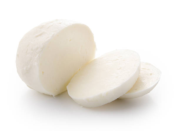 istock Piece of white mozzarella 584569136