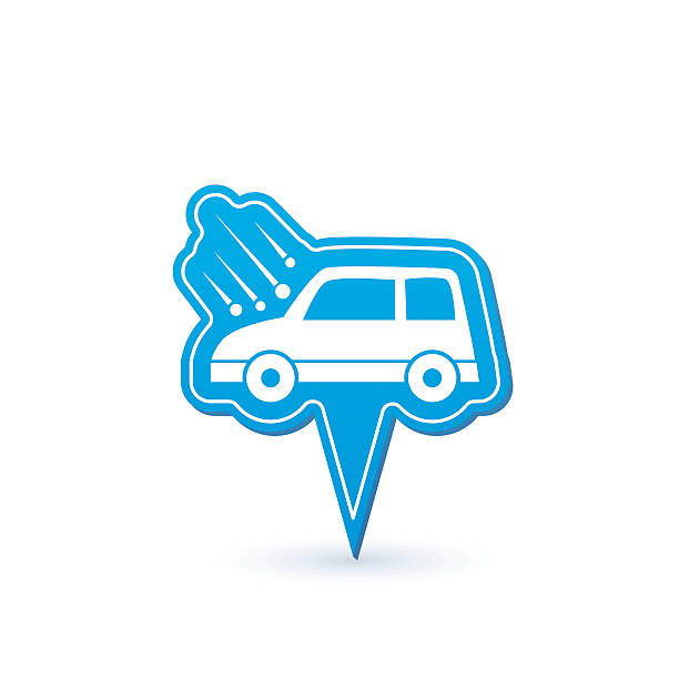 Automotive Insurance Pointer Icon Automotive Insurance Pointer Icon. Simple icon with slight gradient. Simple silhouette style symbol. car hailstorm stock illustrations