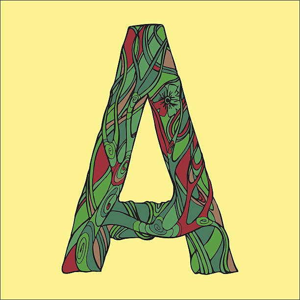 Vector abstract alphabet vector art illustration