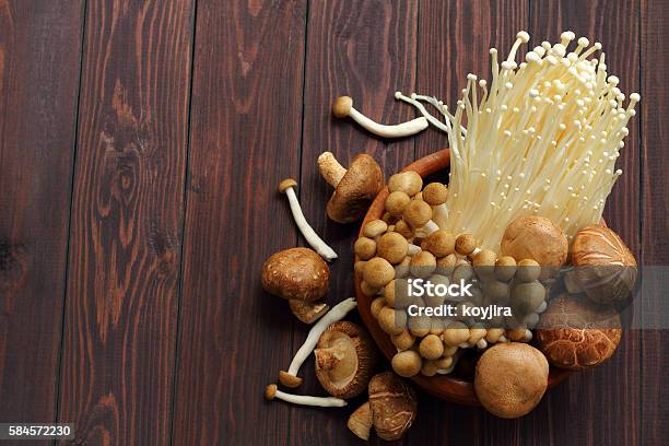 Mushroom Three Kind For Healthy Stock Photo - Download Image Now - Food, Freshness, Gourmet