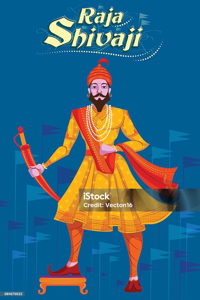 Indian Raja Shivaji With Sword Stock Illustration - Download Image Now -  Clip Art, Computer Graphic, Culture of India - iStock