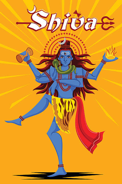 ilustrações de stock, clip art, desenhos animados e ícones de indian god shiva dancing in nataraja pose - shiva nataraja dancing indian culture