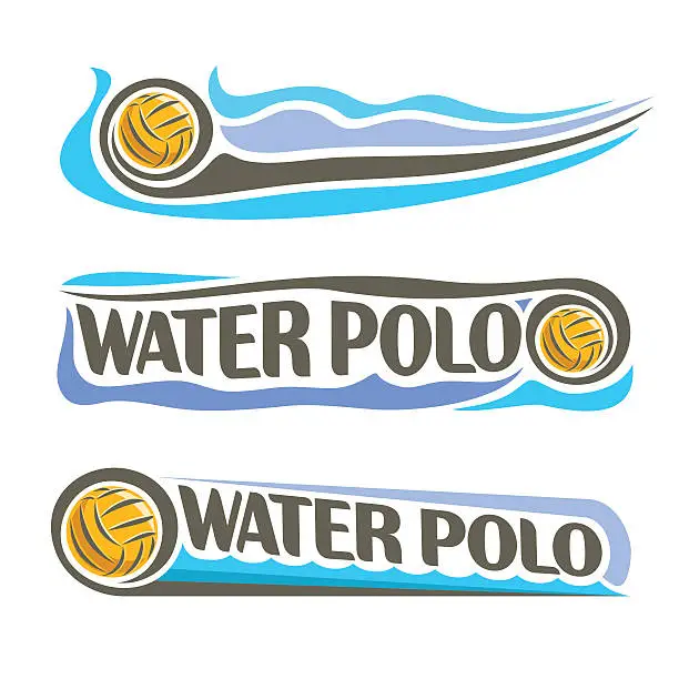 Vector illustration of Vector abstract logo for Water Polo Ball