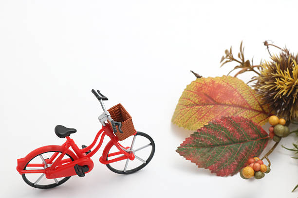 Red Bicycle side view, 3D rendering isolated on white background