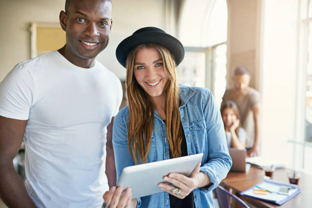 istock Smiling young multiracial business team 584579296