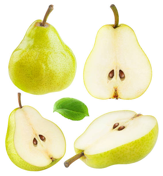 istock Isolated yellow green pears 584580304