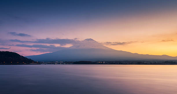 istock mountain Fuji and lake kawaguchi at sunset 584585624