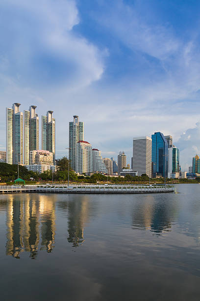 istock City public park with office building and reflection 584585776