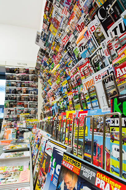 istock German Magazine Wall Sales Small Stand Shop 584586112