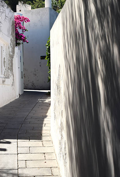 White Mediterranean city street