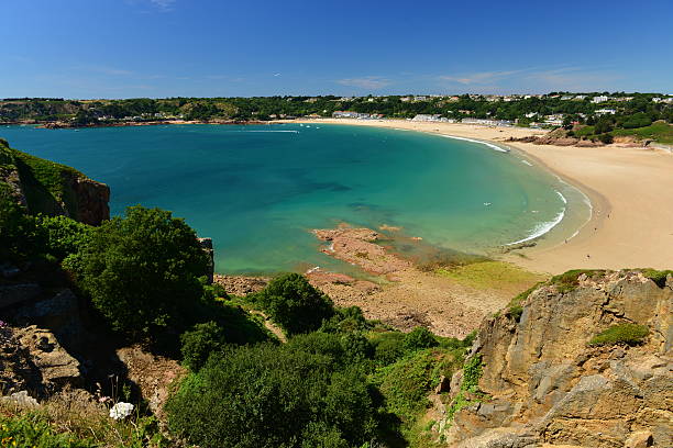 st.brelade bay, jersey, u. k. - jersey uk nature landscape photos et images de collection