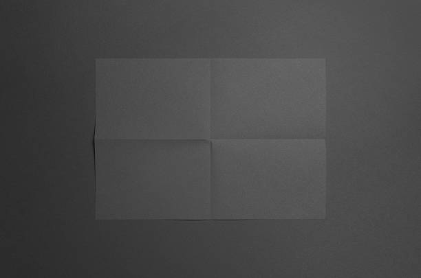 istock Black A3 Poster Mock-Up - Creased 584592436