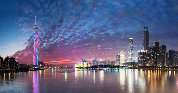 istock Night view of Guangzhou City 584592796