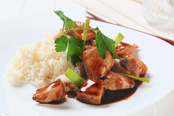 istock rice with meat in soy sauce 584593670