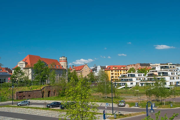 istock View on Magdeburg city center and downtown in Spring, Magdeburg, 584593902