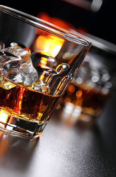 istock Glasses of whiskey on the bar 584594570