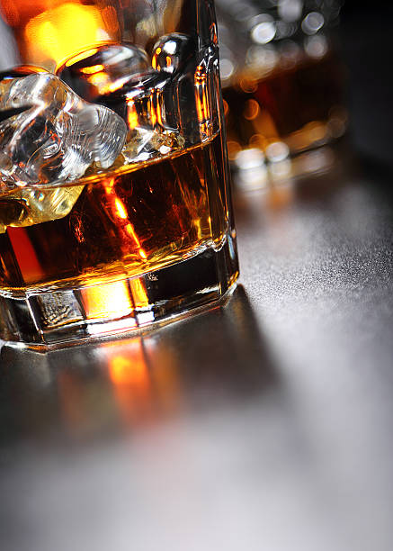 istock Glasses of whiskey on the bar 584594718