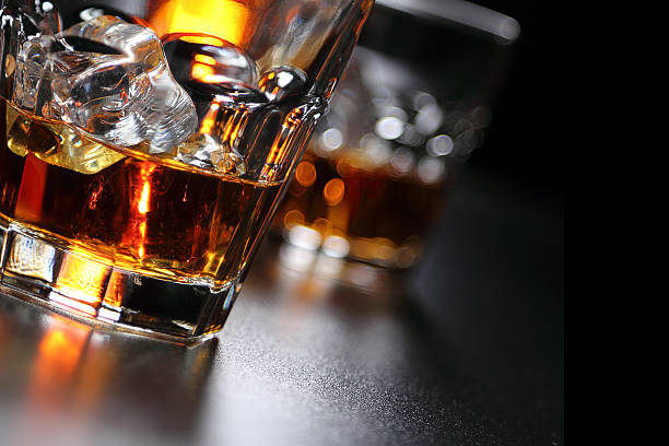 istock Glasses of whiskey on the bar 584594770