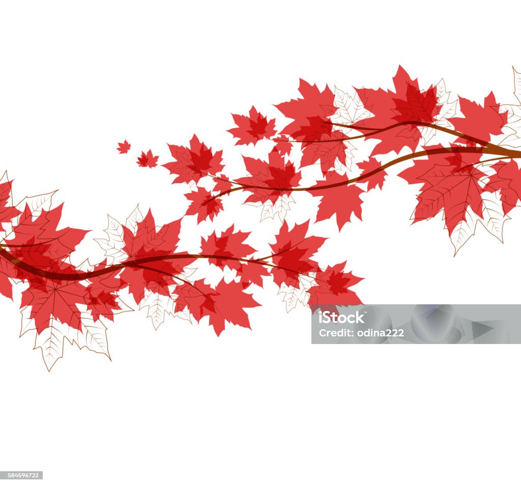 Vector autumn leaves Vector flying autumn leaves background with space for text Backgrounds stock vector